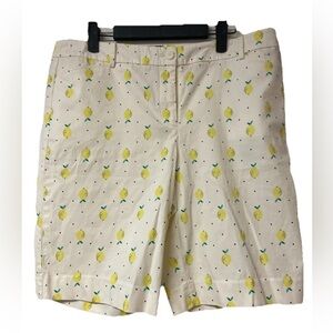 NWOT Talbots Lemon Print Shorts, Lemon Blossom print Shorts Size 10, golf